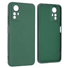 Чехол накладка NANO для XIAOMI Redmi Note 12S, силикон, бархат, цвет темно зеленый
