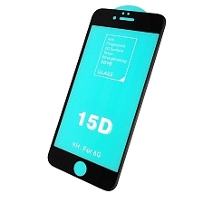 Защитное стекло 15D для APPLE iPhone 6, 6G, 6S, цвет окантовки черный. Защитное стекло 15D для APPLE iPhone 6, 6G, 6S, цвет окантовки черный.