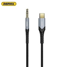 Кабель аудио переходник REMAX SOUNDY RC-C015a, Type-C на Jack 3.5 mm AUX, длина 1.2 метра, цвет черный