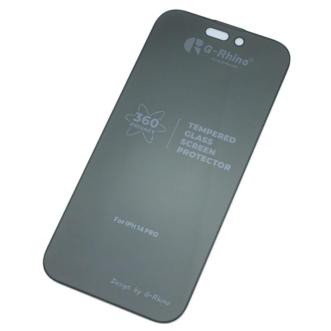 Защитное стекло Антишпион G-Rhino 360° для APPLE iPhone 14 Pro (6.1"), цвет окантовки черный (Тип 2)