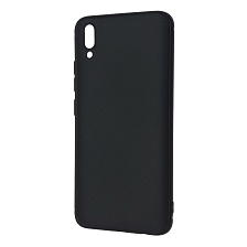 Чехол накладка для Vivo V11, V11 Pro, силикон, матовый, цвет черный.