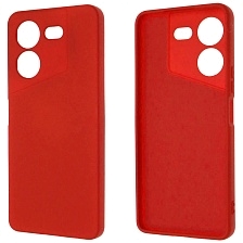 Чехол накладка NANO для TECNO POVA 5 Pro 5G, защита камеры, силикон, бархат, цвет красный