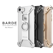 BARDE Series Nillkin металлическая чехол-накладка /кольцо-подставка/для iPhone 7 plus золото.