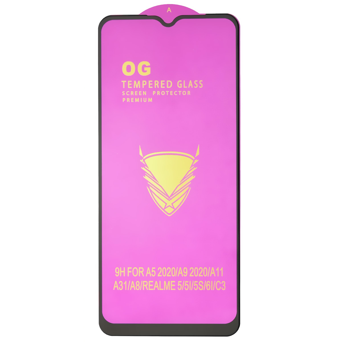 Защитное стекло OG для Realme C3, цвет окантовки черный