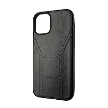 Чехол накладка R3 для APPLE iPhone 12 mini (5.4"), силикон, под кожу, цвет черный