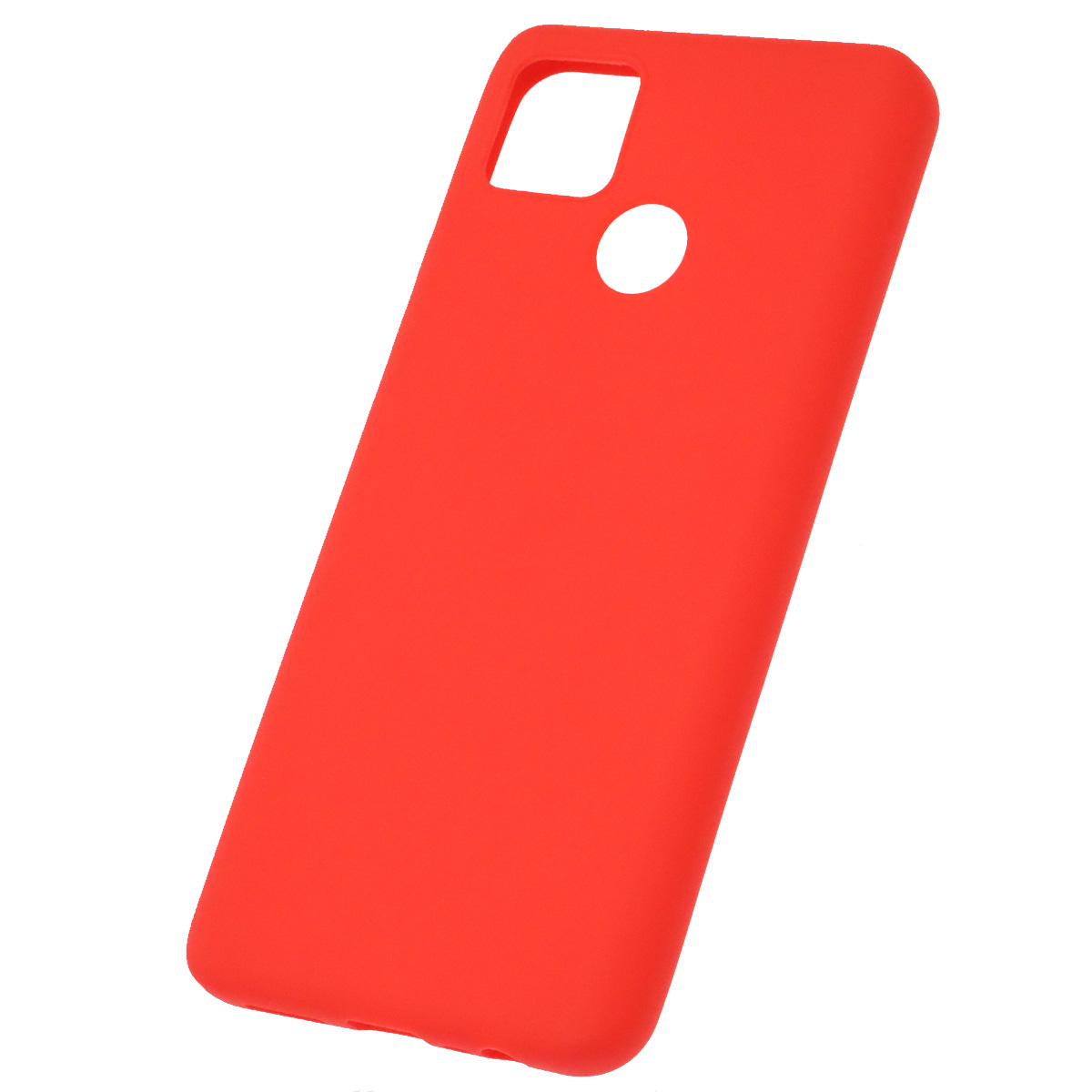 Чехол накладка Soft Touch для Realme C25, C25S, силикон, матовый, цвет красный Чехол накладка Soft Touch для Realme C25, C25S, силикон, матовый, цвет красный