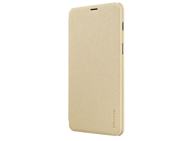 Sparkle чехол-книга Nillkin для SAMSUNG Galaxy A8-plus 2018/A730F золото.