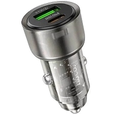 АЗУ (Автомобильное зарядное устройство) HOCO Z52, 38W, 1 USB QC3.0, 1 Type-C PD20W, цвет черный АЗУ (Автомобильное зарядное устройство) HOCO Z52, 38W, 1 USB QC3.0, 1 Type-C PD20W, цвет черный