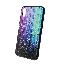 Чехол накладка для APPLE iPhone X, силикон, рисунок Капли 1.