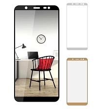 Защитное стекло "SC" 5D Full Glue для Samsung Galaxy J8 2018 (цвет=белый).