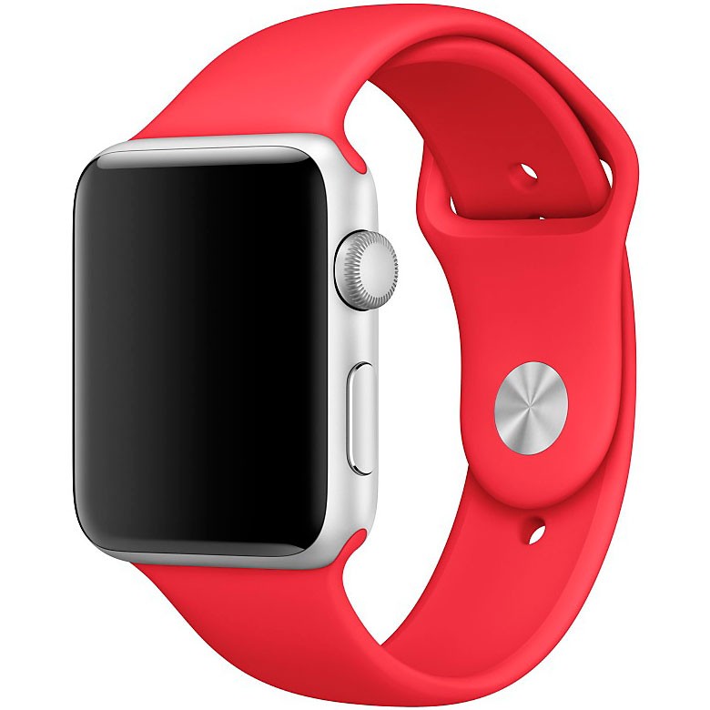 Ремешок для Apple Watch спортивный "Sport", размер 42-44 mm, цвет красный