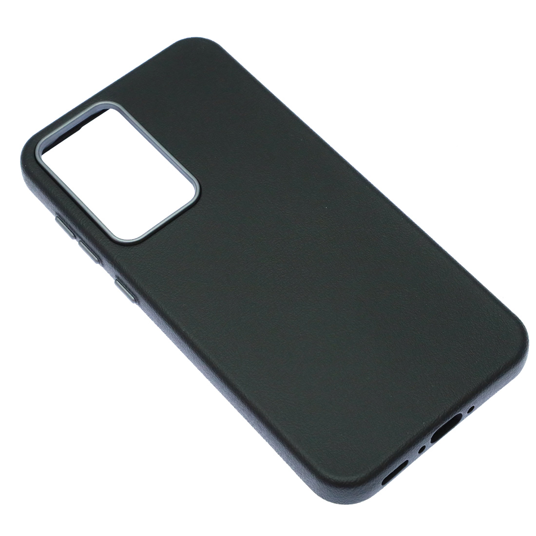 Чехол накладка для SAMSUNG Galaxy A36, Galaxy A56, силикон, пластик, текстура кожи, бархат, цвет черный