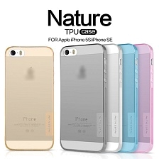 TPU Nature Series Nillkin чехол-накладка (силикон-0.6mm) Apple для iPhone 5S/SE прозрач-белый. TPU Nature Series Nillkin чехол-накладка (силикон-0.6mm) Apple для iPhone 5S/SE прозрач-белый.