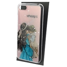 Чехол накладка Vinil для HUAWEI Honor 7A, Y5 2018, Y5 Prime, Y5 Lite, силикон, блестки, глянцевый, рисунок Mommy's Girl