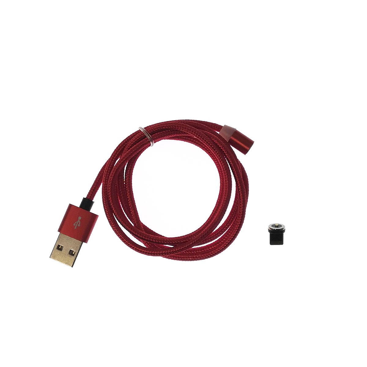 Магнитный зарядный кабель FLOVEME APPLE Lightning 8 pin, 2A, длина 1 метр, цвет красный