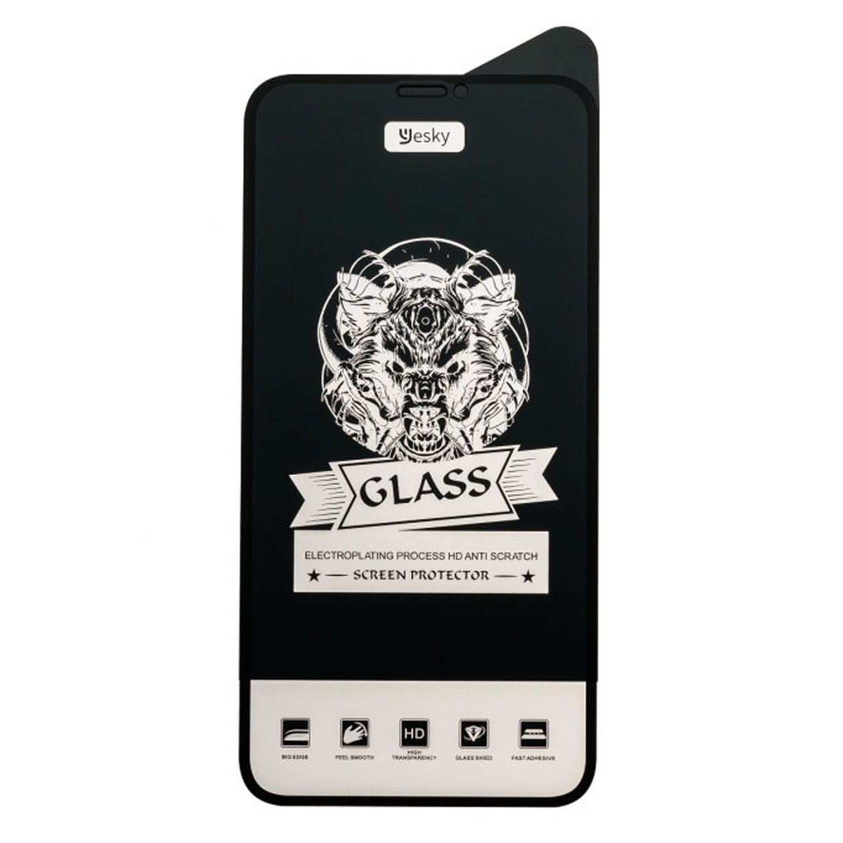 Защитное стекло YESKY PRIVACY для APPLE iPhone 12 (6.1"), iPhone 12 Pro (6.1"), цвет окантовки черный Защитное стекло YESKY PRIVACY для APPLE iPhone 12 (6.1"), iPhone 12 Pro (6.1"), цвет окантовки черный