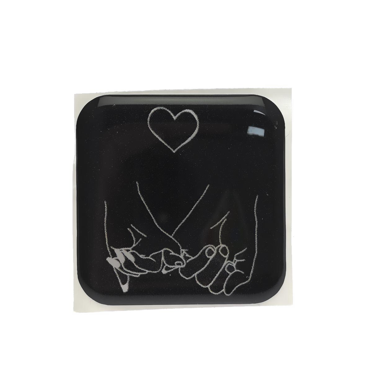 Стикер наклейка 3D для телефона, чехла, рисунок Любовь скрепленная на мизинцах