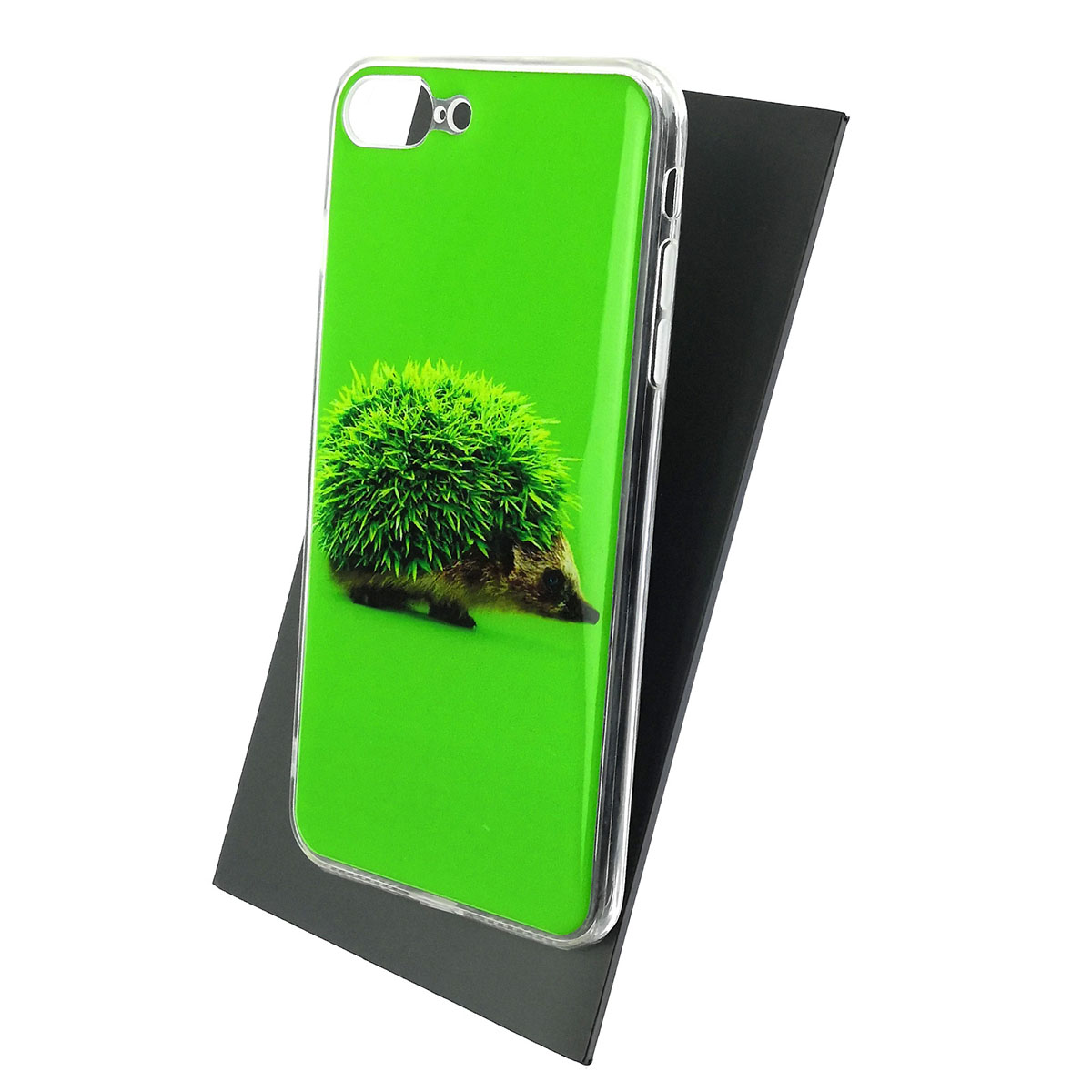 Чехол накладка для APPLE iPhone 7 Plus, iPhone 8 Plus, силикон, глянцевый, рисунок Зеленый ежик