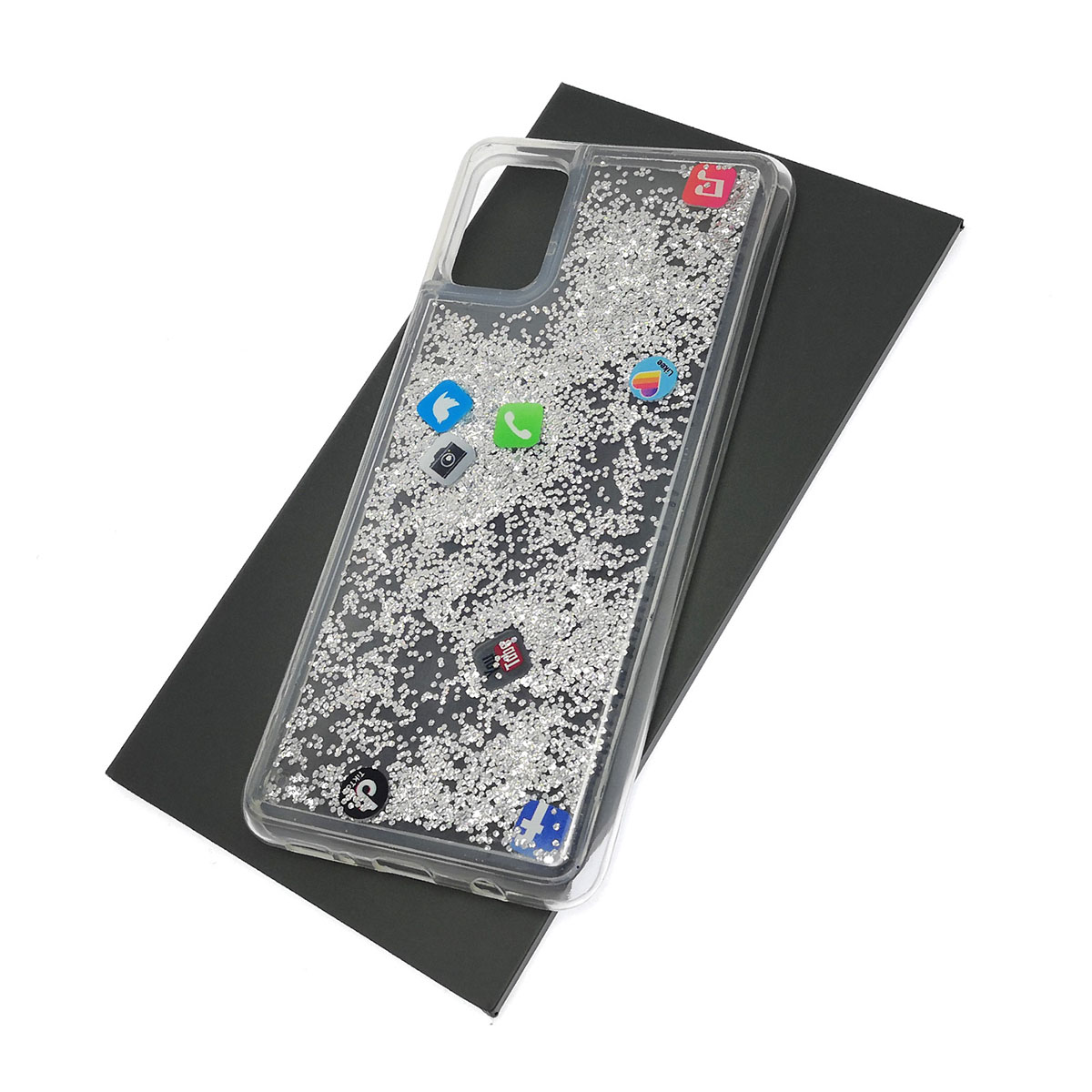 Чехол накладка TransFusion для SAMSUNG Galaxy A51 (SM-A515), силикон, переливашка, рисунок Иконки.