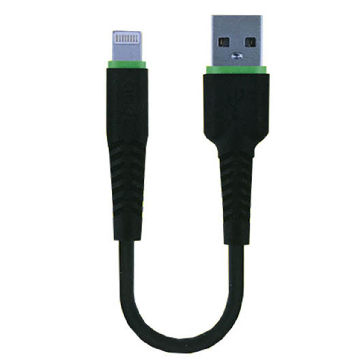 USB кабель BUDI для Lightning 8-pin модель M8J150L20-BLK, быстрая зарядка, USB 2.0 длина 20 cм, цвет черный