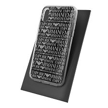 Чехол накладка для APPLE iPhone X, силикон, рисунок ARMANI EMPORIO.