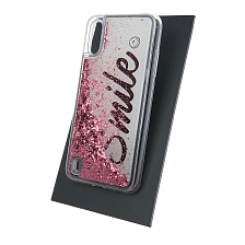 Чехол накладка TransFusion для SAMSUNG Galaxy A01 (SM-A015F), силикон, переливашка, рисунок Smile. Чехол накладка TransFusion для SAMSUNG Galaxy A01 (SM-A015F), силикон, переливашка, рисунок Smile.