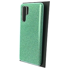 Чехол накладка Shine для HUAWEI Honor P30 Pro, Honor P30 Plus, силикон, блестки, цвет зеленый
