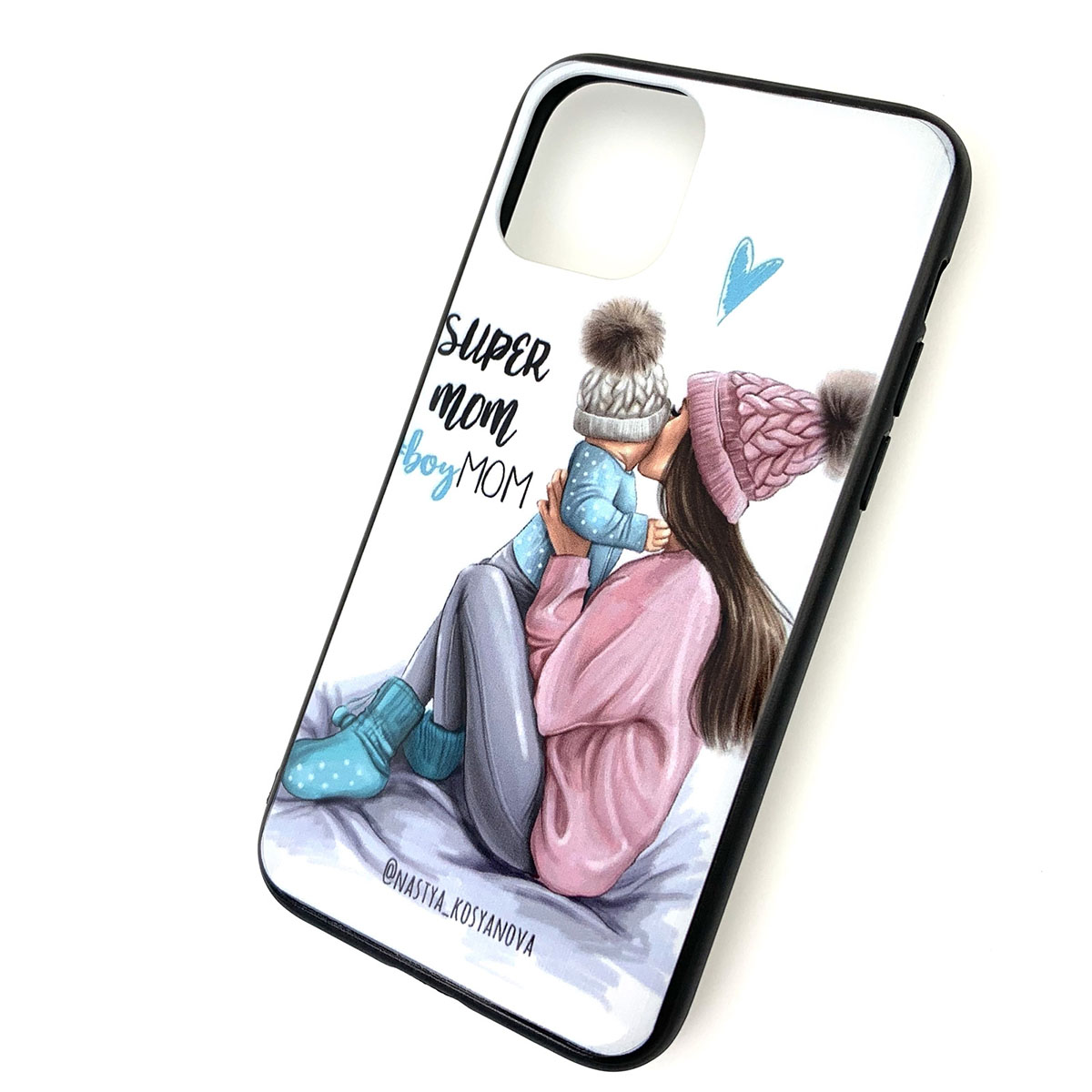 Чехол накладка для APPLE iPhone 11 Pro 2019, силикон, рисунок super MOM.