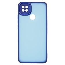 Чехол накладка KING для XIAOMI Redmi 9C, Redmi 10A, силикон, пластик, защита камеры, цвет окантовки темно синий