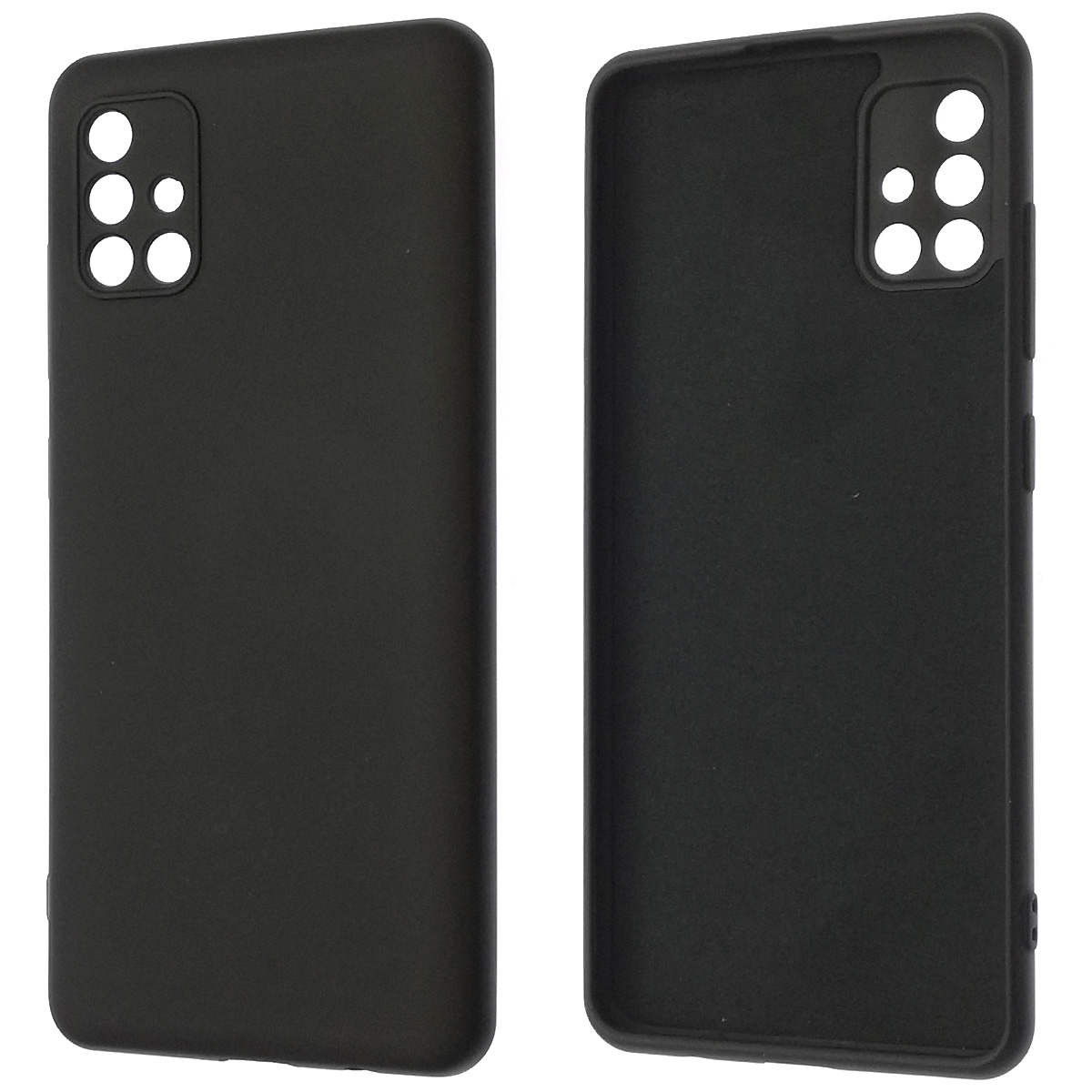Чехол накладка NANO для SAMSUNG Galaxy A51 (SM-A515), силикон, бархат, цвет черный