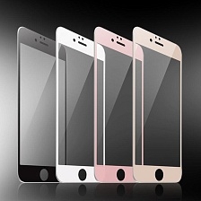 Защитное стекло 2D Full glass для iPhone 7-plus/8 plus /тех.пак/ золото.