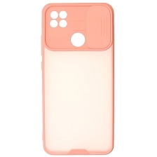 Чехол накладка LIFE TIME для XIAOMI Redmi 9C, Redmi 10A, силикон, пластик, матовый, со шторкой для защиты задней камеры, цвет окантовки розовый