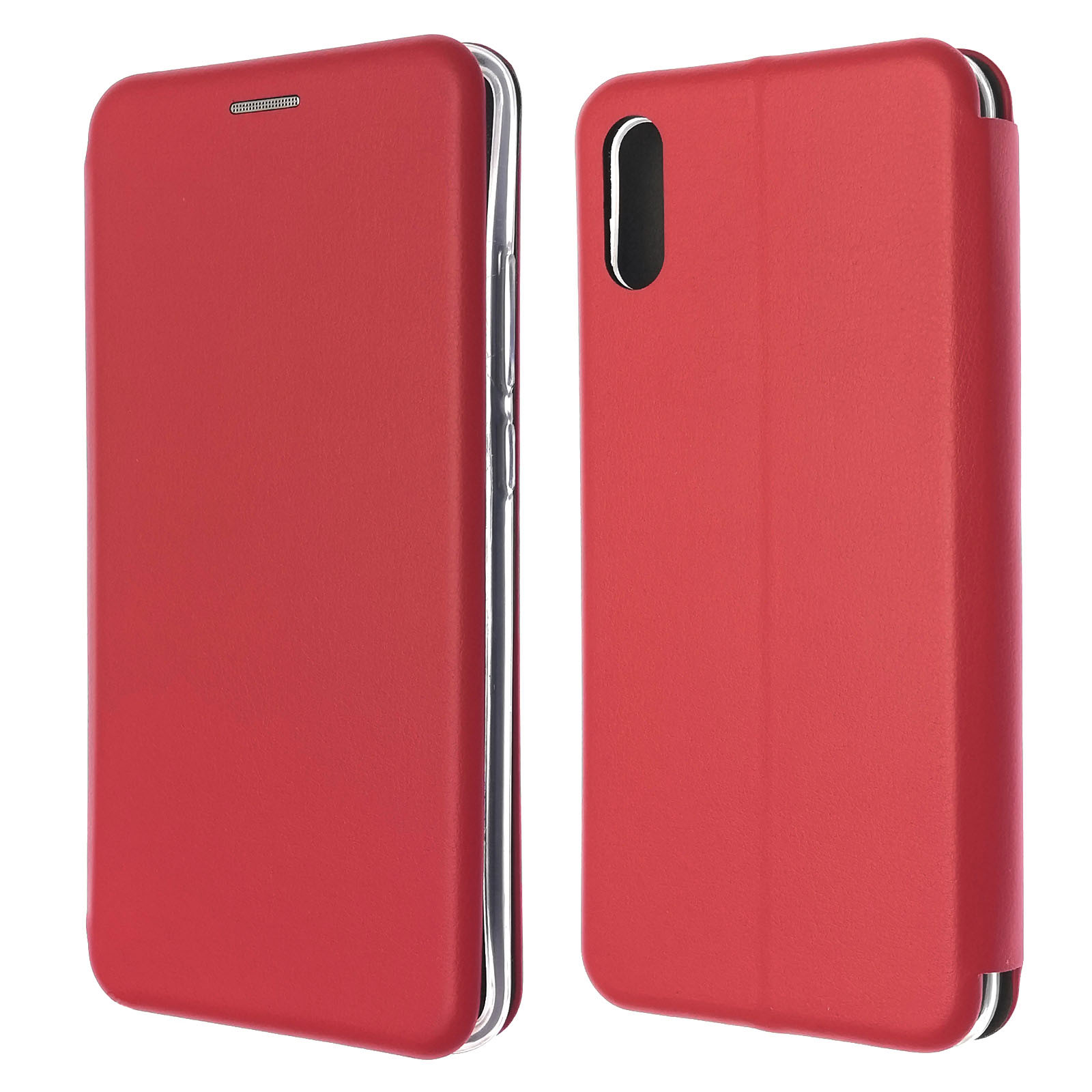 Чехол книжка STYLISH для XIAOMI Redmi 9A, экокожа, визитница, цвет красный