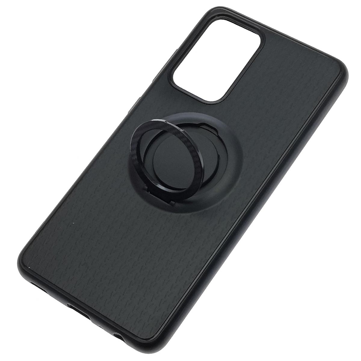 Чехол накладка iFace для SAMSUNG Galaxy A52 (SM-A525), силикон, кольцо держатель, цвет черный