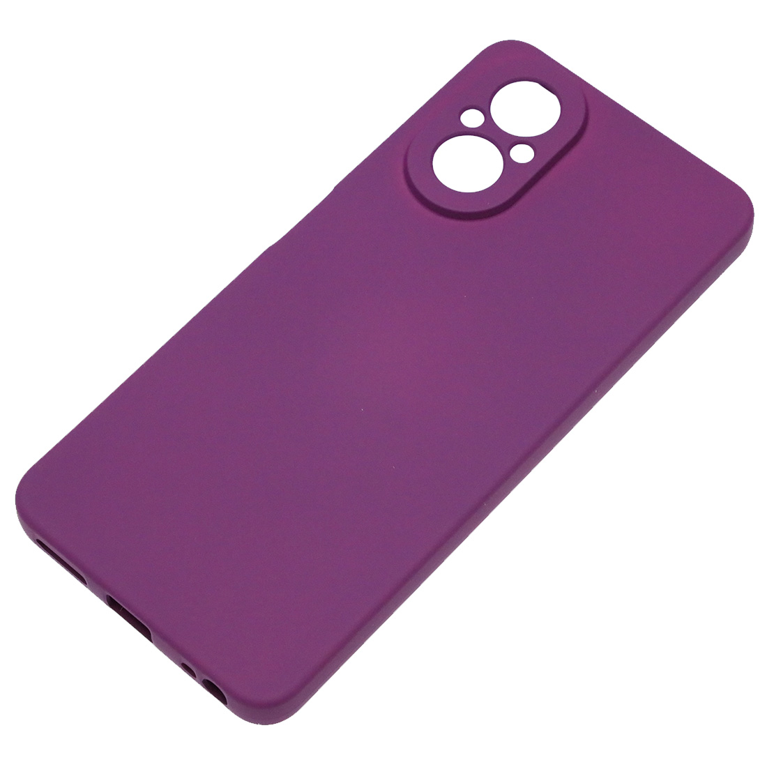 Чехол накладка NANO для Realme C67 4G, защита камеры, силикон, бархат, цвет фиолетовый