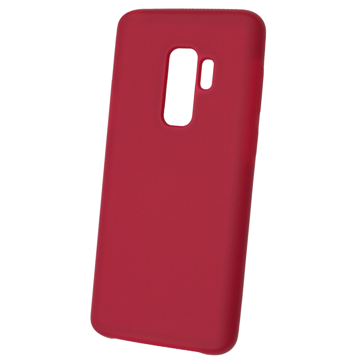 Чехол накладка Silicon Cover для SAMSUNG Galaxy S9 Plus (SM-G965), силикон, бархат, цвет бордовый.
