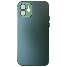 Чехол накладка AG Glass case для APPLE iPhone 12 (6.1"), силикон, защита камеры, цвет хвойный