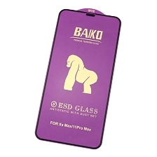 Защитное стекло BAIKO для APPLE iPhone XS MAX, iPhone 11 Pro MAX, с сеточкой на динамике, цвет окантовки черный Защитное стекло BAIKO для APPLE iPhone XS MAX, iPhone 11 Pro MAX, с сеточкой на динамике, цвет окантовки черный