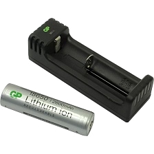 Аккумулятор 18650 + зарядное устройство GP L1111865026FPE (GPL), 2600мAч. Аккумулятор 18650 + зарядное устройство GP L1111865026FPE (GPL), 2600мAч.