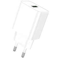 СЗУ (Сетевое зарядное устройство) BOROFONE BA72A QC3.0, 18W, 1 USB, цвет белый