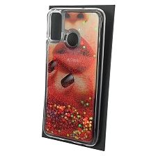 Чехол накладка TransFusion для HUAWEI Honor 9X Lite (JSN-L21), силикон, переливашка, рисунок Красные губы