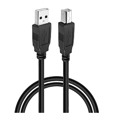 Кабель Am-Bm (AM/BM) для принтера, сканера, USB 2.0, длина 1.4 метра, цвет черный Кабель Am-Bm (AM/BM) для принтера, сканера, USB 2.0, длина 1.4 метра, цвет черный