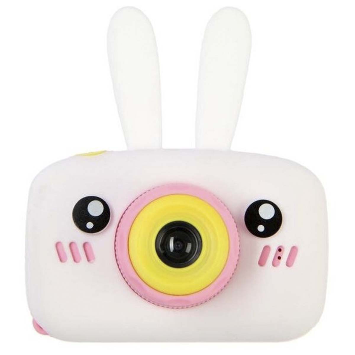 Детский цифровой фотоаппарат (игрушка), портативный, Зайчик, цвет белый