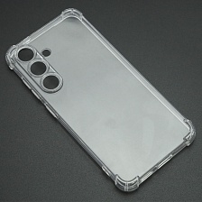 Чехол накладка для SAMSUNG Galaxy S24, Galaxy S25, силикон, усиленные края, защита камеры, прозрачный
