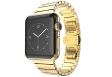 Ремешок для Apple Watch блочный нержавеющая сталь 38 mm цвет золотой.