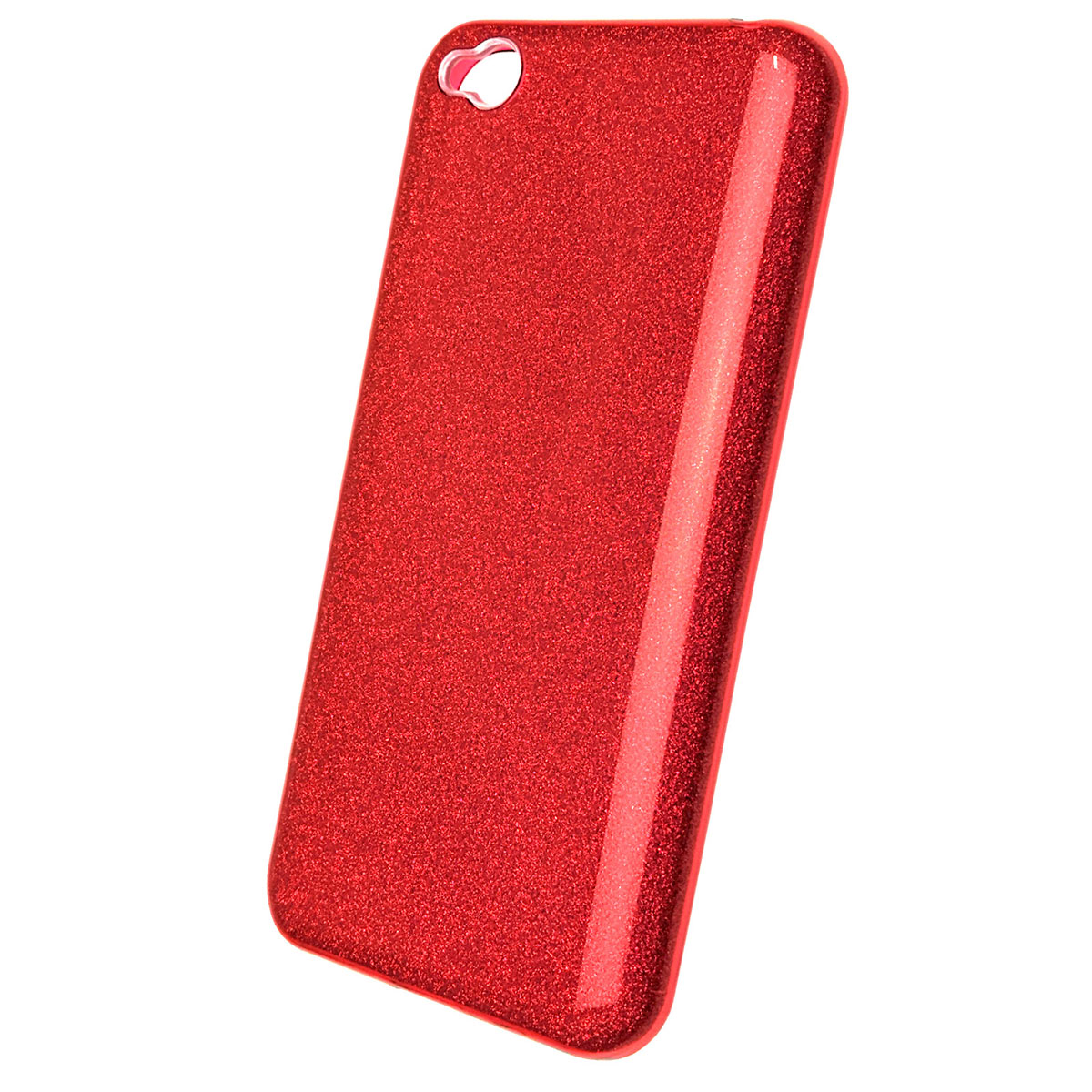 Чехол накладка Shine для XIAOMI Redmi GO, силикон, блестки, цвет красный Чехол накладка Shine для XIAOMI Redmi GO, силикон, блестки, цвет красный