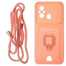 Чехол накладка MULTI FUNCTION 4 в 1 для XIAOMI Redmi 12C, XIAOMI POCO C55, цвет розовый