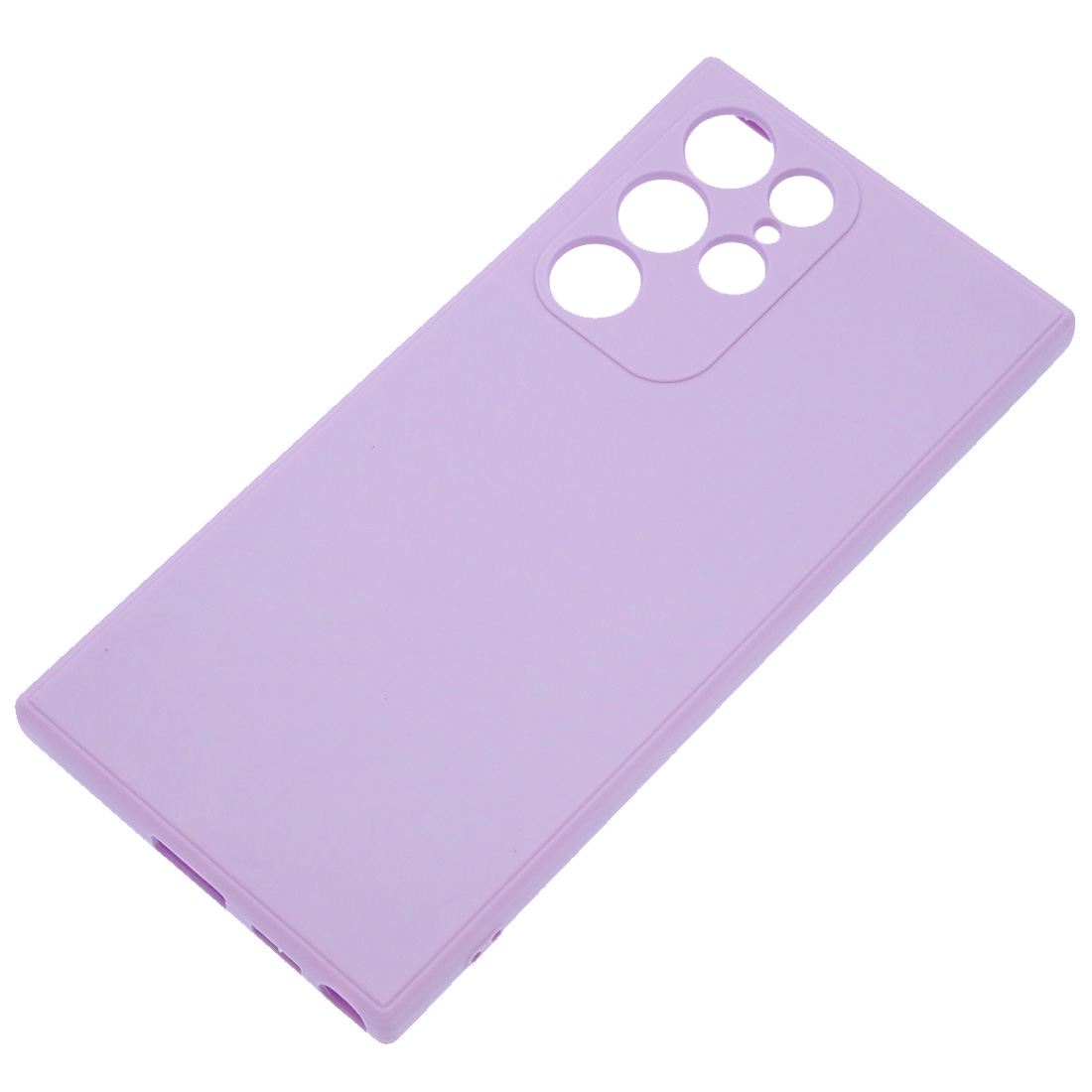 Чехол накладка для SAMSUNG Galaxy S22 Ultra, силикон, бархат, цвет сиреневый