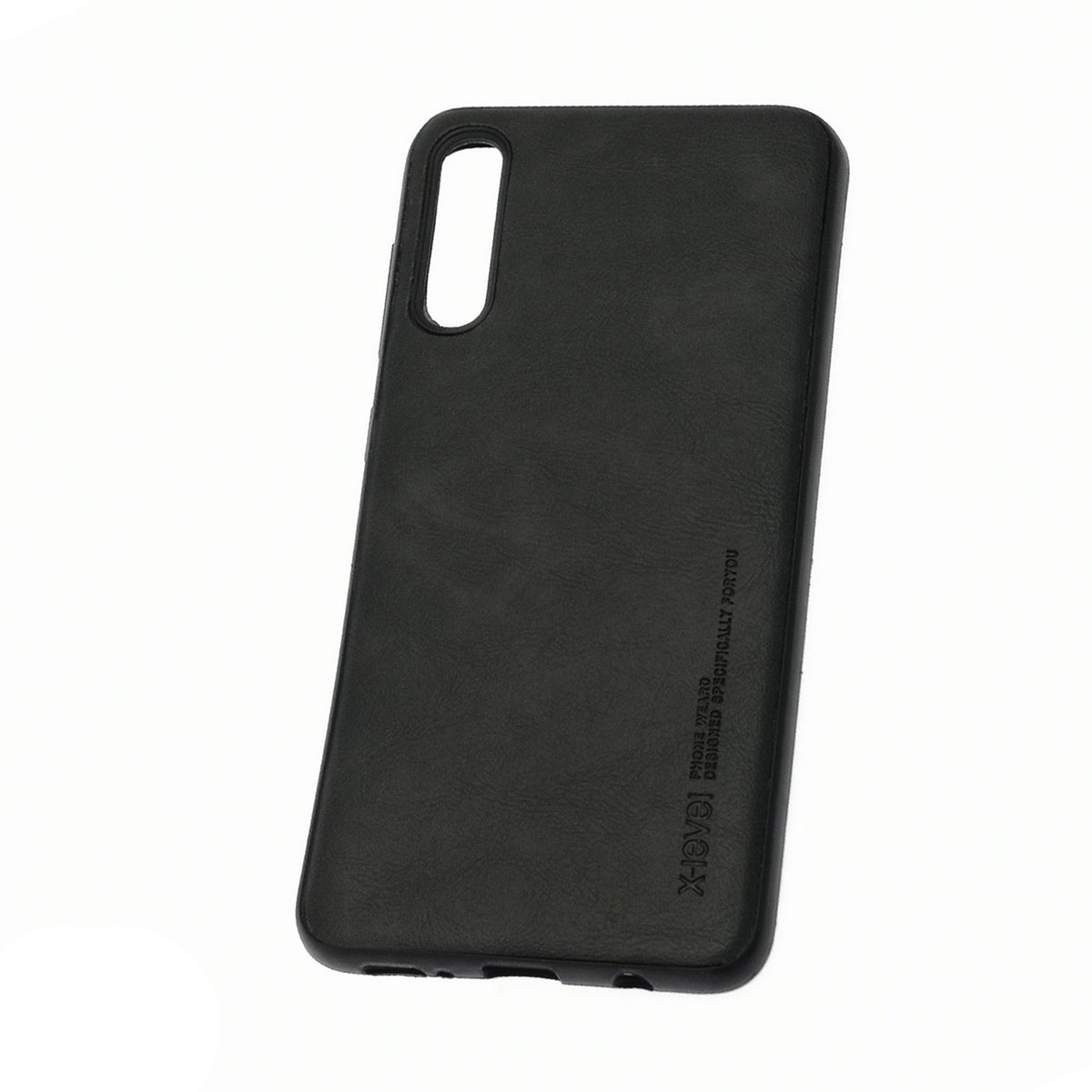 Чехол накладка X-LEVEL для SAMSUNG Galaxy A50 (SM-A505), A30s (SM-A307), A50s (SM-A507), силикон, под кожу, цвет черный.
