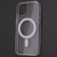 Чехол накладка с поддержкой Magsafe для APPLE iPhone 13, 14, силикон, цвет прозрачный